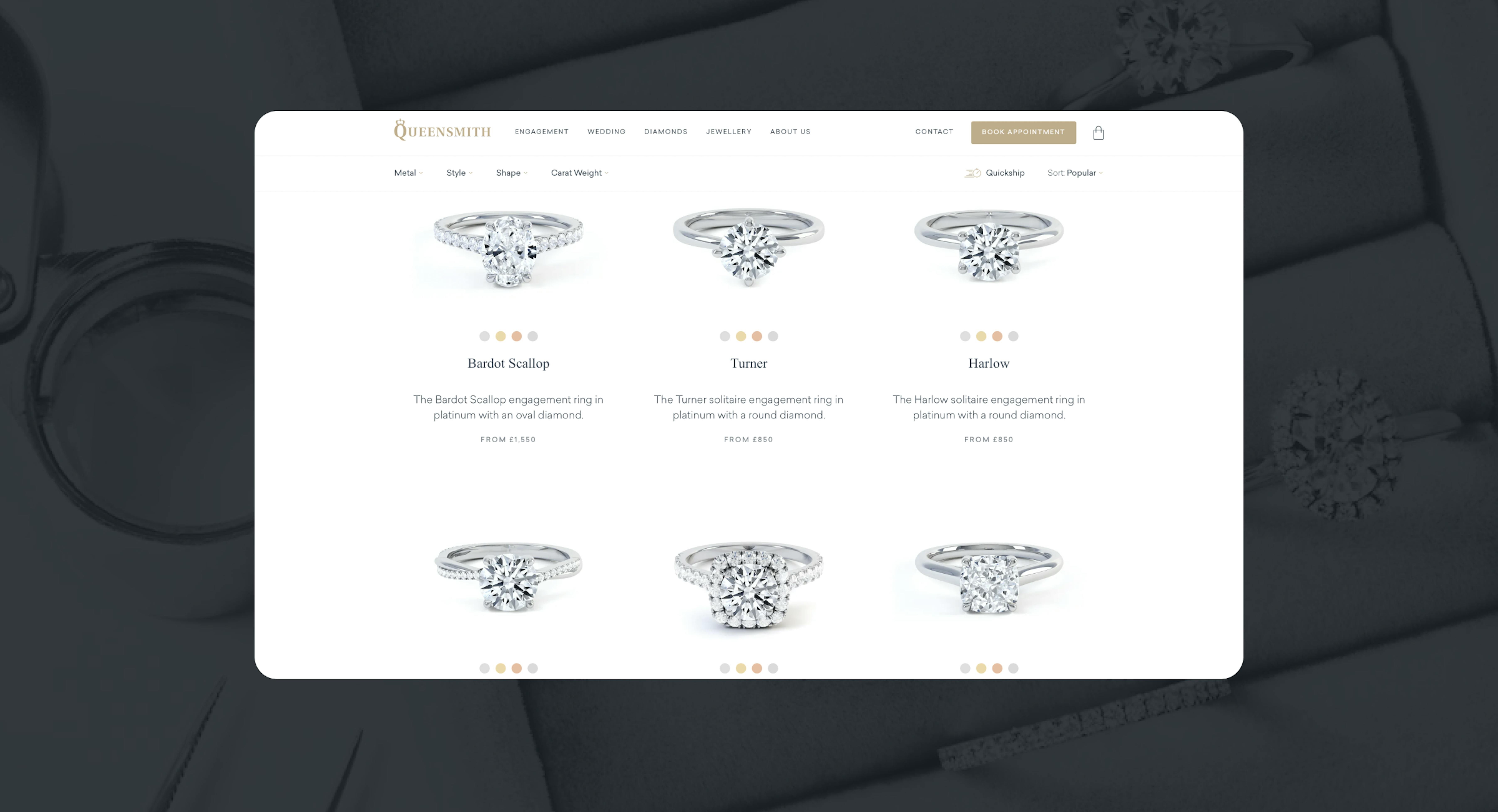 Queensmith engagement rings for imgix case study